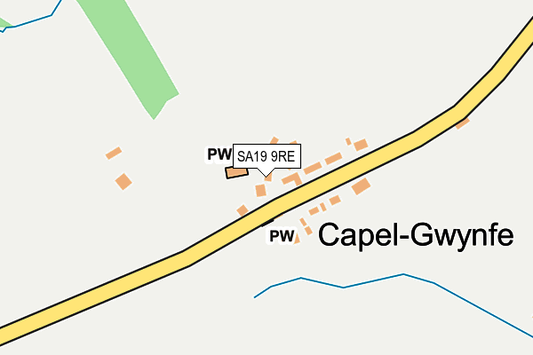 SA19 9RE map - OS OpenMap – Local (Ordnance Survey)