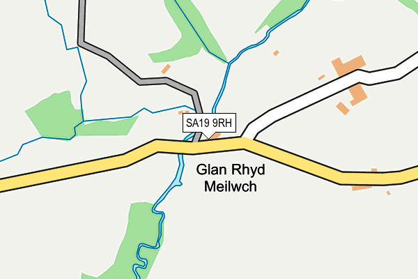 SA19 9RH map - OS OpenMap – Local (Ordnance Survey)