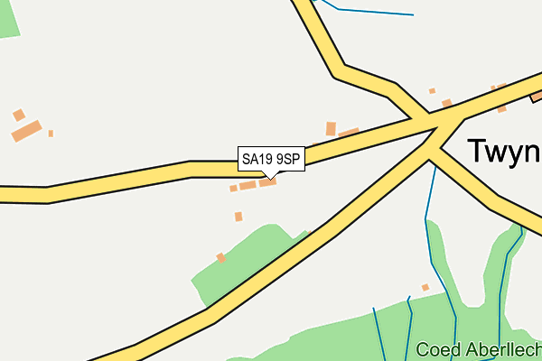 SA19 9SP map - OS OpenMap – Local (Ordnance Survey)