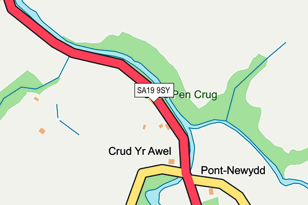 SA19 9SY map - OS OpenMap – Local (Ordnance Survey)