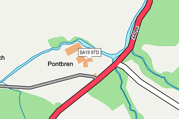 SA19 9TD map - OS OpenMap – Local (Ordnance Survey)