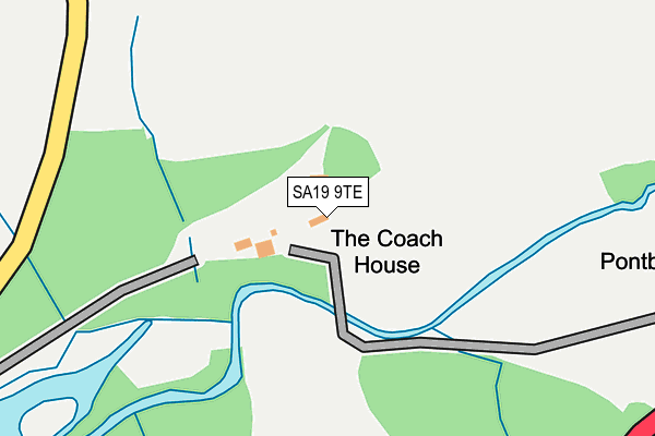 SA19 9TE map - OS OpenMap – Local (Ordnance Survey)