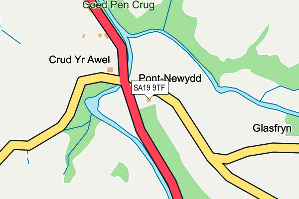 SA19 9TF map - OS OpenMap – Local (Ordnance Survey)