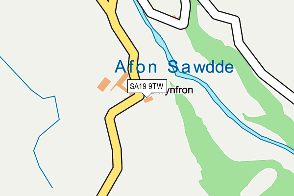SA19 9TW map - OS OpenMap – Local (Ordnance Survey)