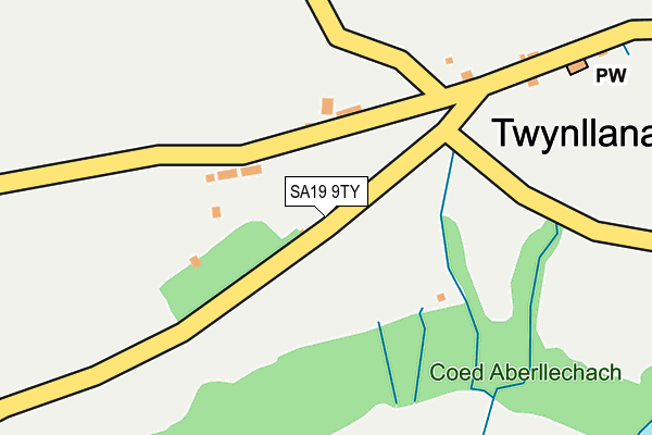 SA19 9TY map - OS OpenMap – Local (Ordnance Survey)