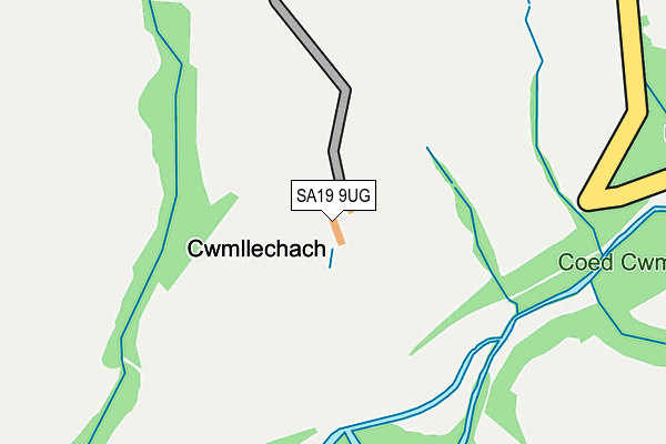 SA19 9UG map - OS OpenMap – Local (Ordnance Survey)