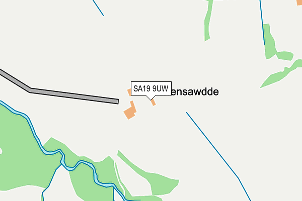 SA19 9UW map - OS OpenMap – Local (Ordnance Survey)