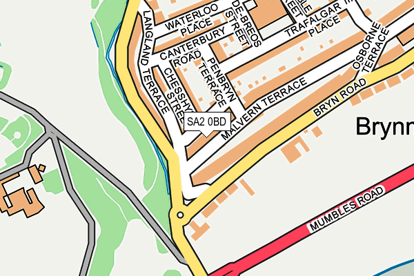 SA2 0BD map - OS OpenMap – Local (Ordnance Survey)