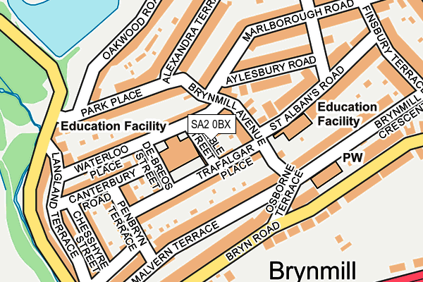 SA2 0BX map - OS OpenMap – Local (Ordnance Survey)