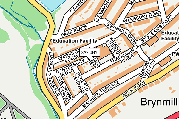 SA2 0BY map - OS OpenMap – Local (Ordnance Survey)