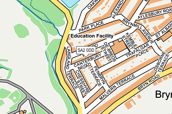 SA2 0DD map - OS OpenMap – Local (Ordnance Survey)