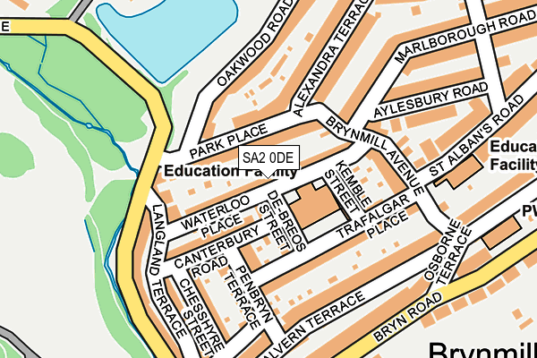 SA2 0DE map - OS OpenMap – Local (Ordnance Survey)