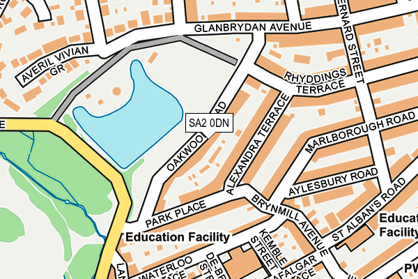 SA2 0DN map - OS OpenMap – Local (Ordnance Survey)