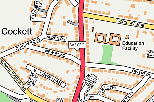 SA2 0FG map - OS OpenMap – Local (Ordnance Survey)