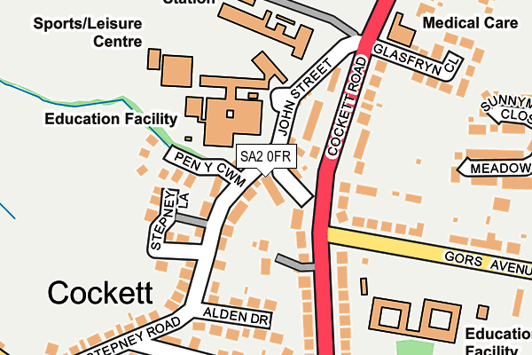 SA2 0FR map - OS OpenMap – Local (Ordnance Survey)