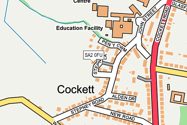 SA2 0FU map - OS OpenMap – Local (Ordnance Survey)