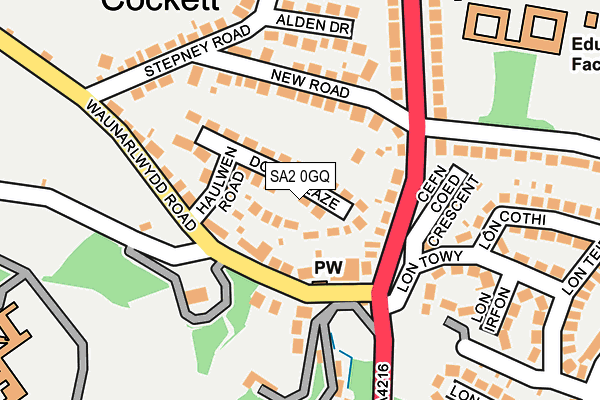 SA2 0GQ map - OS OpenMap – Local (Ordnance Survey)