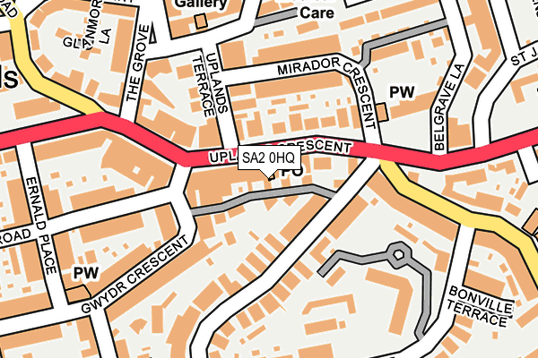 SA2 0HQ map - OS OpenMap – Local (Ordnance Survey)