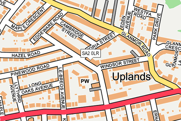 SA2 0LR map - OS OpenMap – Local (Ordnance Survey)