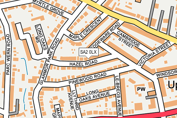 SA2 0LX map - OS OpenMap – Local (Ordnance Survey)