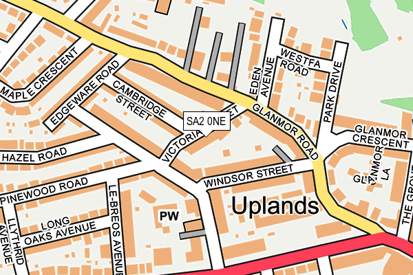 SA2 0NE map - OS OpenMap – Local (Ordnance Survey)