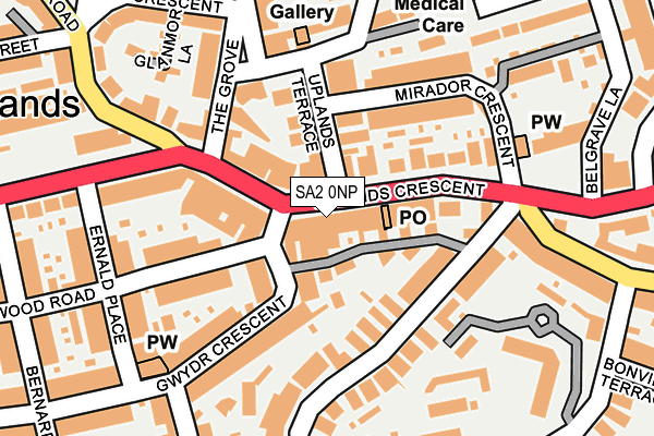 SA2 0NP map - OS OpenMap – Local (Ordnance Survey)