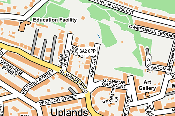 SA2 0PP map - OS OpenMap – Local (Ordnance Survey)