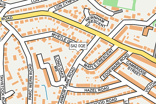 SA2 0QE map - OS OpenMap – Local (Ordnance Survey)