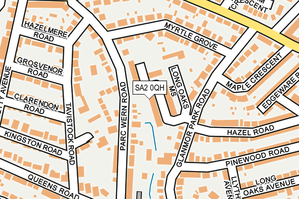 SA2 0QH map - OS OpenMap – Local (Ordnance Survey)