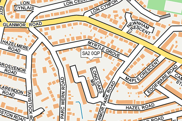 SA2 0QP map - OS OpenMap – Local (Ordnance Survey)