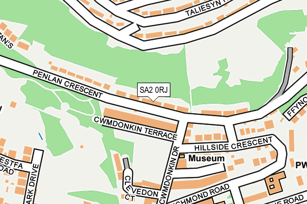 SA2 0RJ map - OS OpenMap – Local (Ordnance Survey)