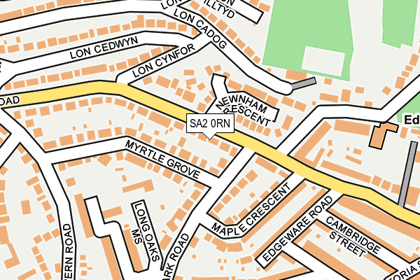 SA2 0RN map - OS OpenMap – Local (Ordnance Survey)