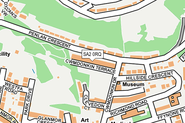 SA2 0RQ map - OS OpenMap – Local (Ordnance Survey)