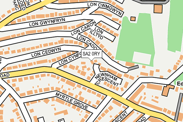 SA2 0RY map - OS OpenMap – Local (Ordnance Survey)