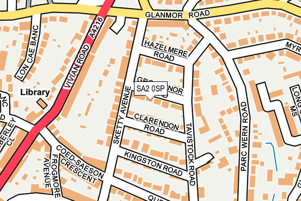 SA2 0SP map - OS OpenMap – Local (Ordnance Survey)