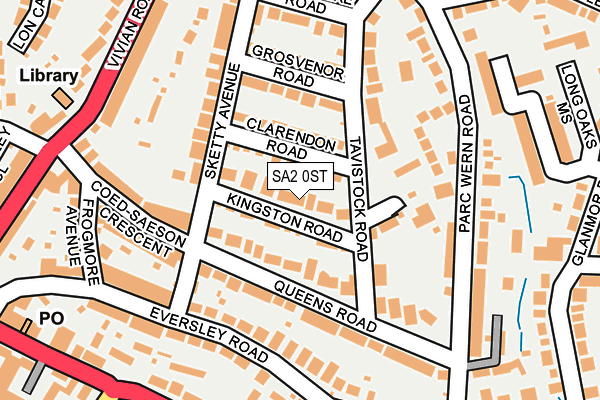 SA2 0ST map - OS OpenMap – Local (Ordnance Survey)