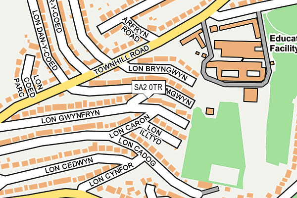 SA2 0TR map - OS OpenMap – Local (Ordnance Survey)
