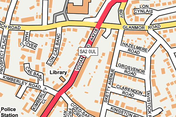 SA2 0UL map - OS OpenMap – Local (Ordnance Survey)