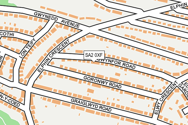 SA2 0XF map - OS OpenMap – Local (Ordnance Survey)