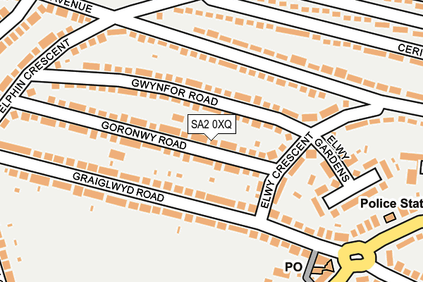 SA2 0XQ map - OS OpenMap – Local (Ordnance Survey)