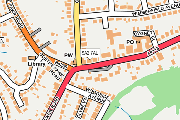 SA2 7AL map - OS OpenMap – Local (Ordnance Survey)