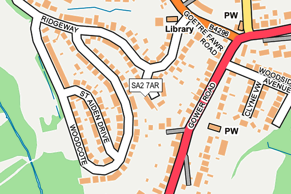 SA2 7AR map - OS OpenMap – Local (Ordnance Survey)