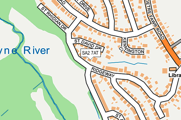 SA2 7AT map - OS OpenMap – Local (Ordnance Survey)