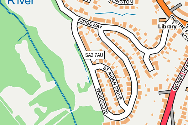 SA2 7AU map - OS OpenMap – Local (Ordnance Survey)