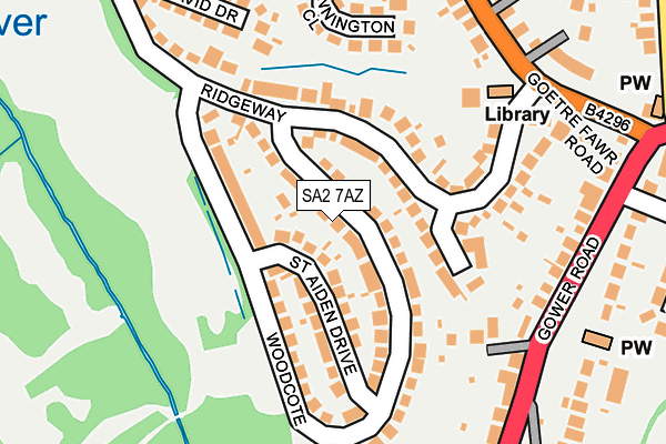 SA2 7AZ map - OS OpenMap – Local (Ordnance Survey)