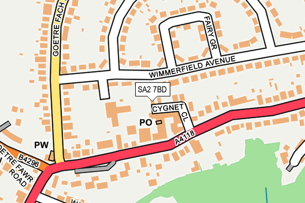 SA2 7BD map - OS OpenMap – Local (Ordnance Survey)