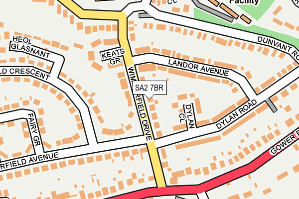 SA2 7BR map - OS OpenMap – Local (Ordnance Survey)