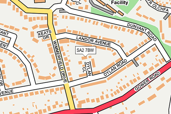 SA2 7BW map - OS OpenMap – Local (Ordnance Survey)