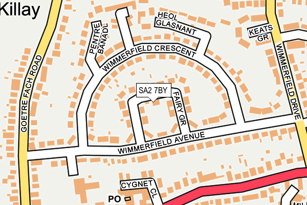 SA2 7BY map - OS OpenMap – Local (Ordnance Survey)