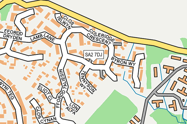 SA2 7DJ map - OS OpenMap – Local (Ordnance Survey)